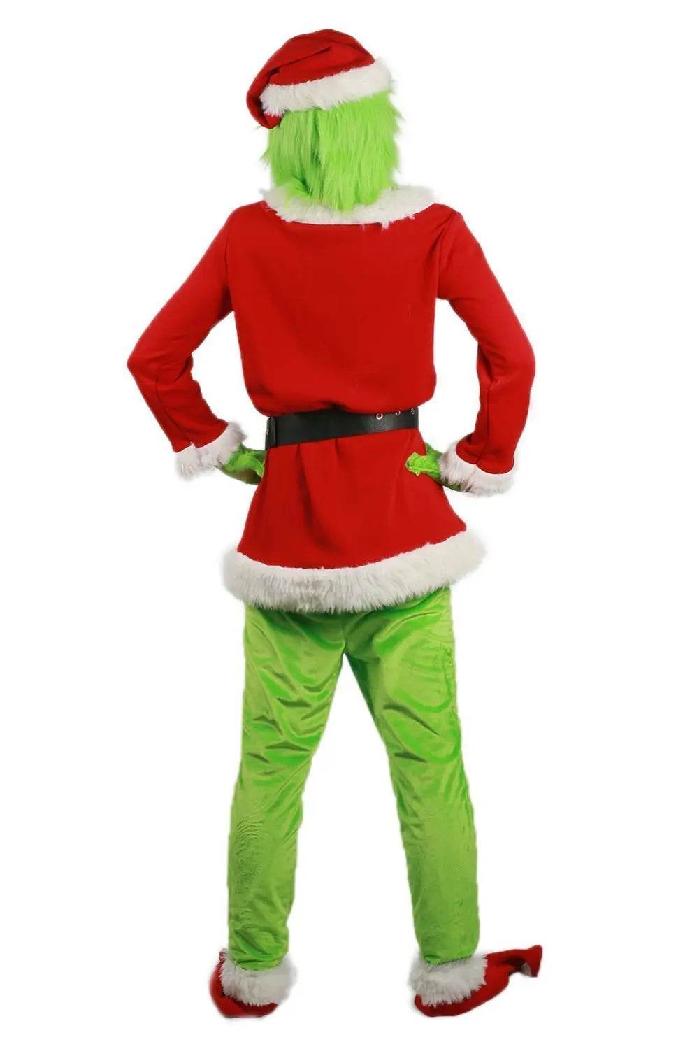 Christmas The Grinch Cosplay Costumes Party Performance Furry Santa Suit - Ecosfun
