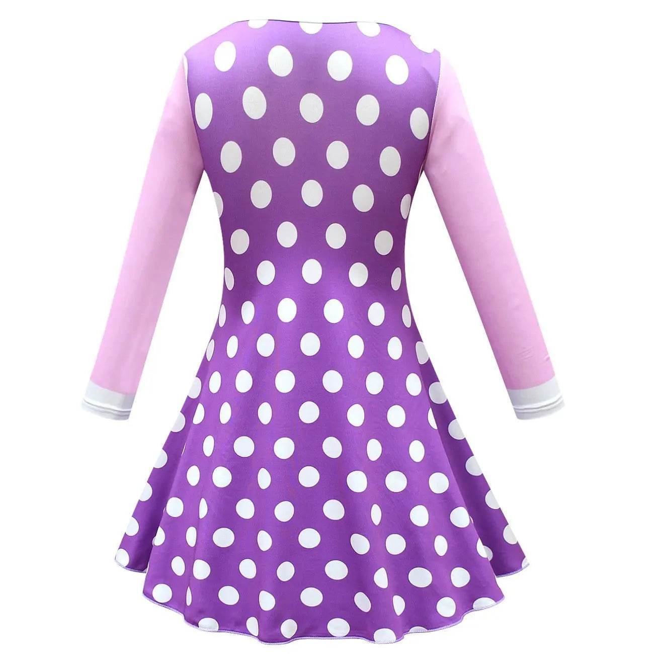 CocoMelon Halloween Costumes Girls Long Sleeve Dress with Mask - Ecosfun