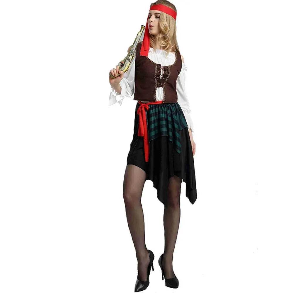 Couples Pirate Outfit Cosplay Costume Fancy Dress Halloween For Adult - Ecosfun