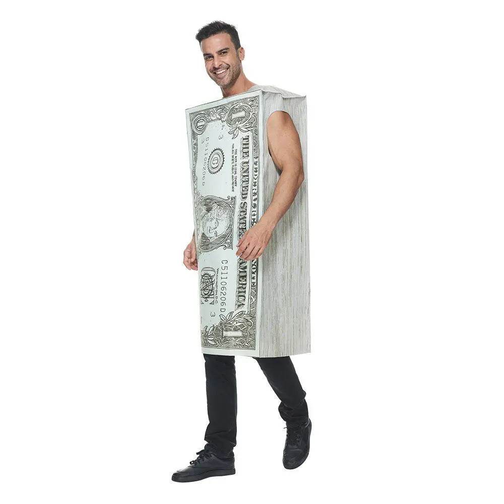 Dollar Costume Halloween Cash Costume Funny Money Maker Adult Men Women - Ecosfun