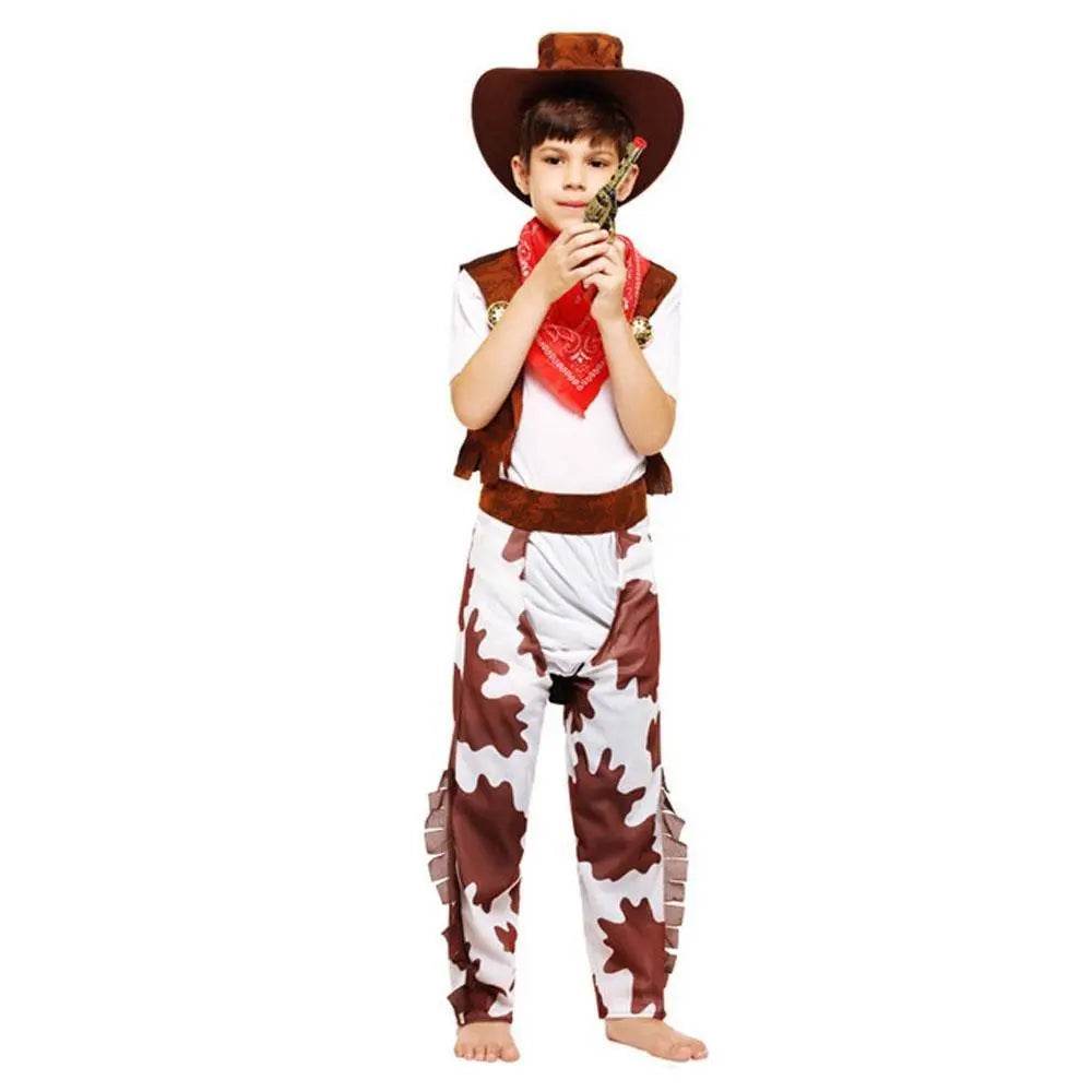Family Matching West Cowboy Costumes outfit classic wild fancy dress western - Ecosfun