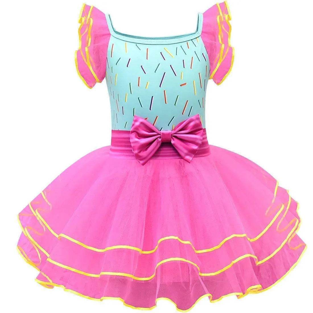 Fancy Nancy Cosplay Halloween Costume Dress and Pants Performance Clothes 4 Pieces - Ecosfun