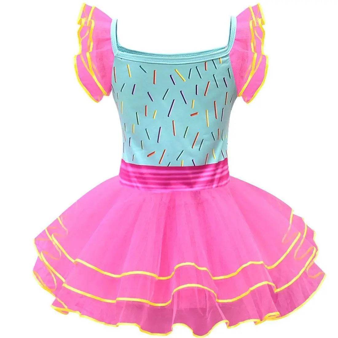 Fancy Nancy Cosplay Halloween Costume Dress and Pants Performance Clothes 4 Pieces - Ecosfun