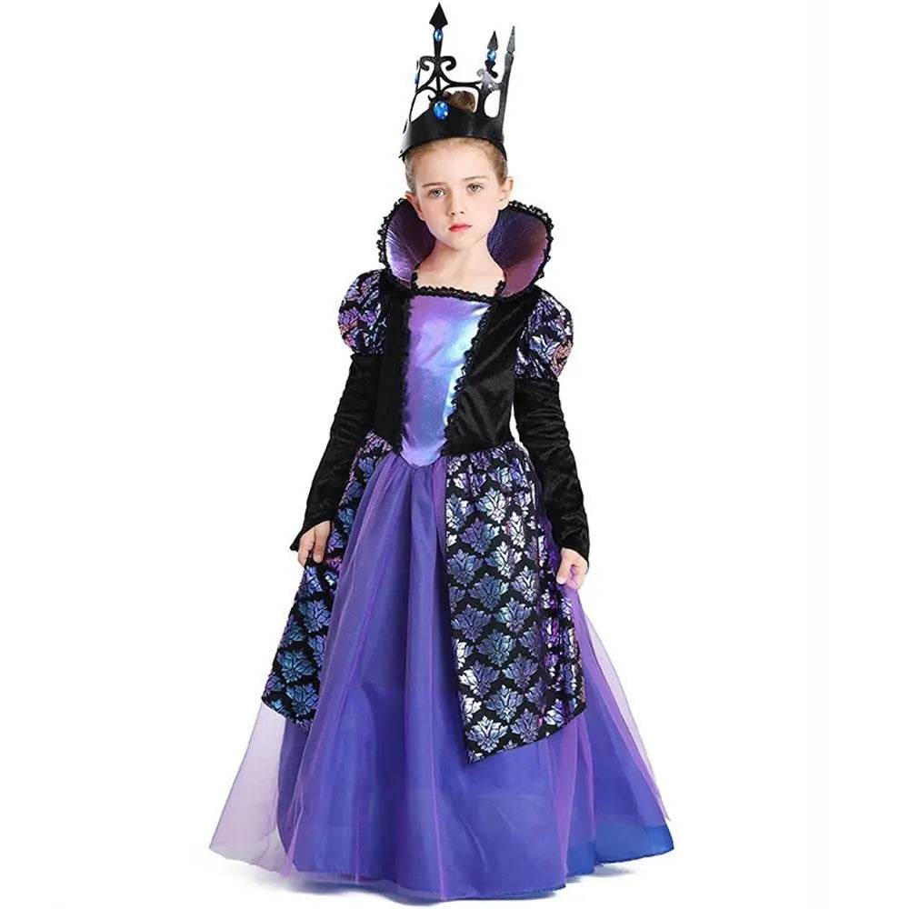 Girl's Twilight-Princess Costume Medieval Purple Court Dress Cosplay Costume - Ecosfun
