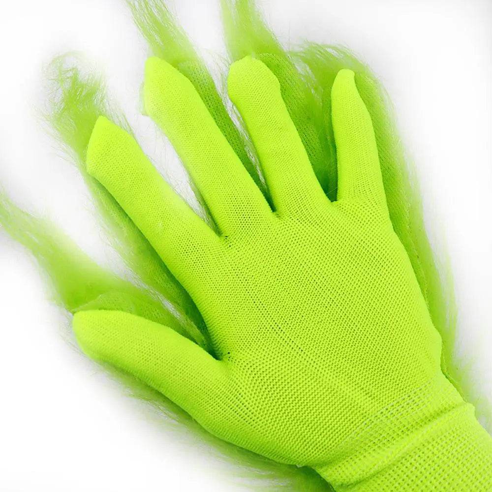 Green The Grinch Christmas Costumes Gloves - Ecosfun