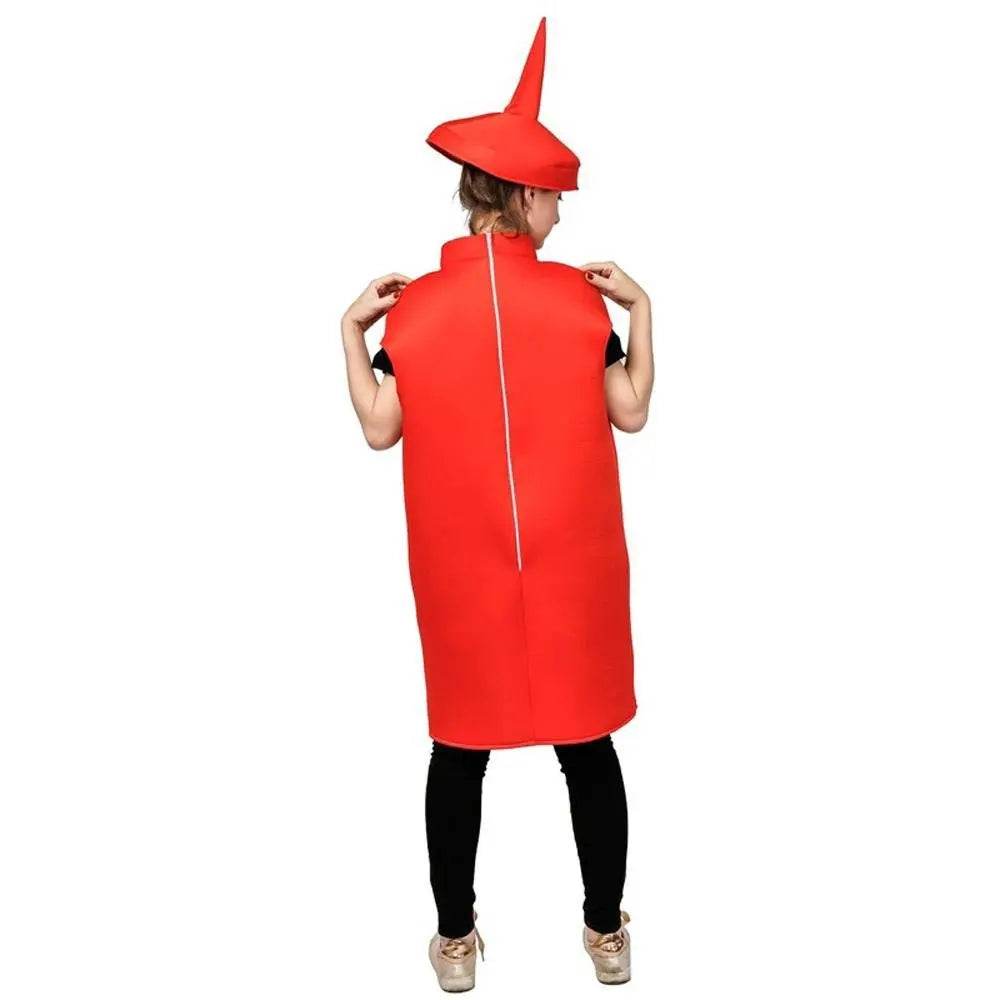 Halloween Adult Couples Mustard Ketchup jumpsuit Costume Cosplay Party - Ecosfun