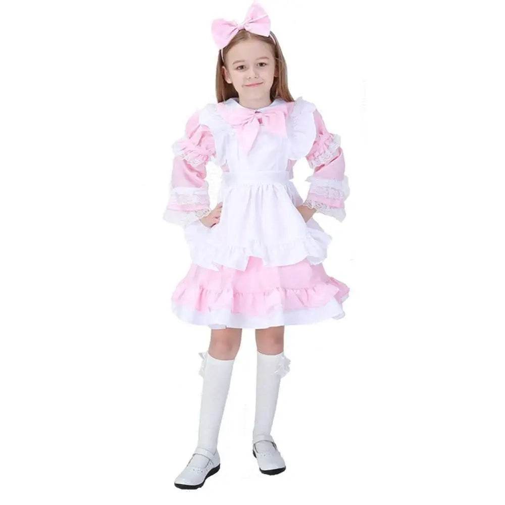 Halloween Alice Dress Girl's Princess Costume Maid Dress for kids - Ecosfun