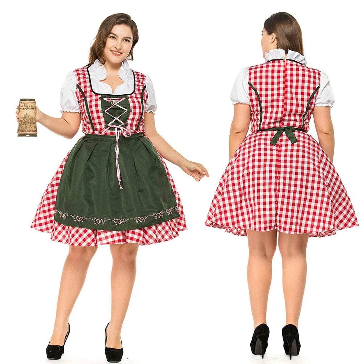 Halloween Plus Size Women German Beer Oktoberfest Cosplay Costume - Ecosfun