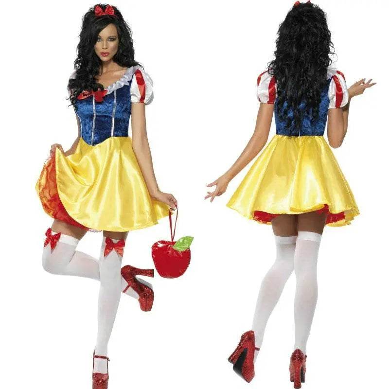 Halloween Snow White Dress Cosplay Costume Sassy - Ecosfun