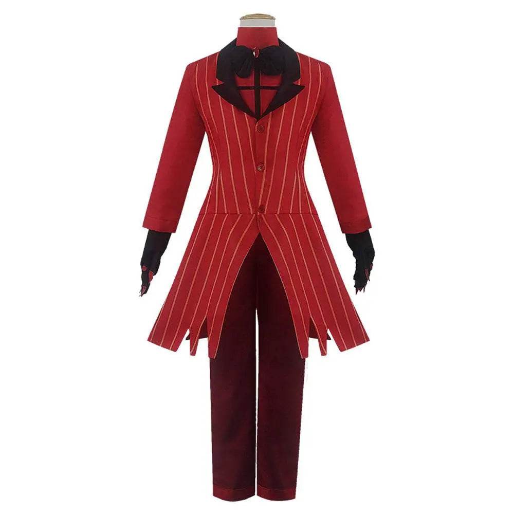 Hazbin Hotel Cosplay Costume Alastor Angel Dust Jacket Anime Halloween Suit Outfit Sets Dress Up For Adults - Ecosfun