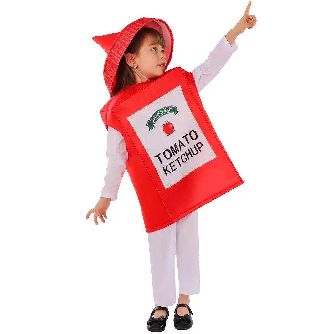 Ketchup Kids Funny Stage Performance Cosplay Costumes Halloween - Ecosfun