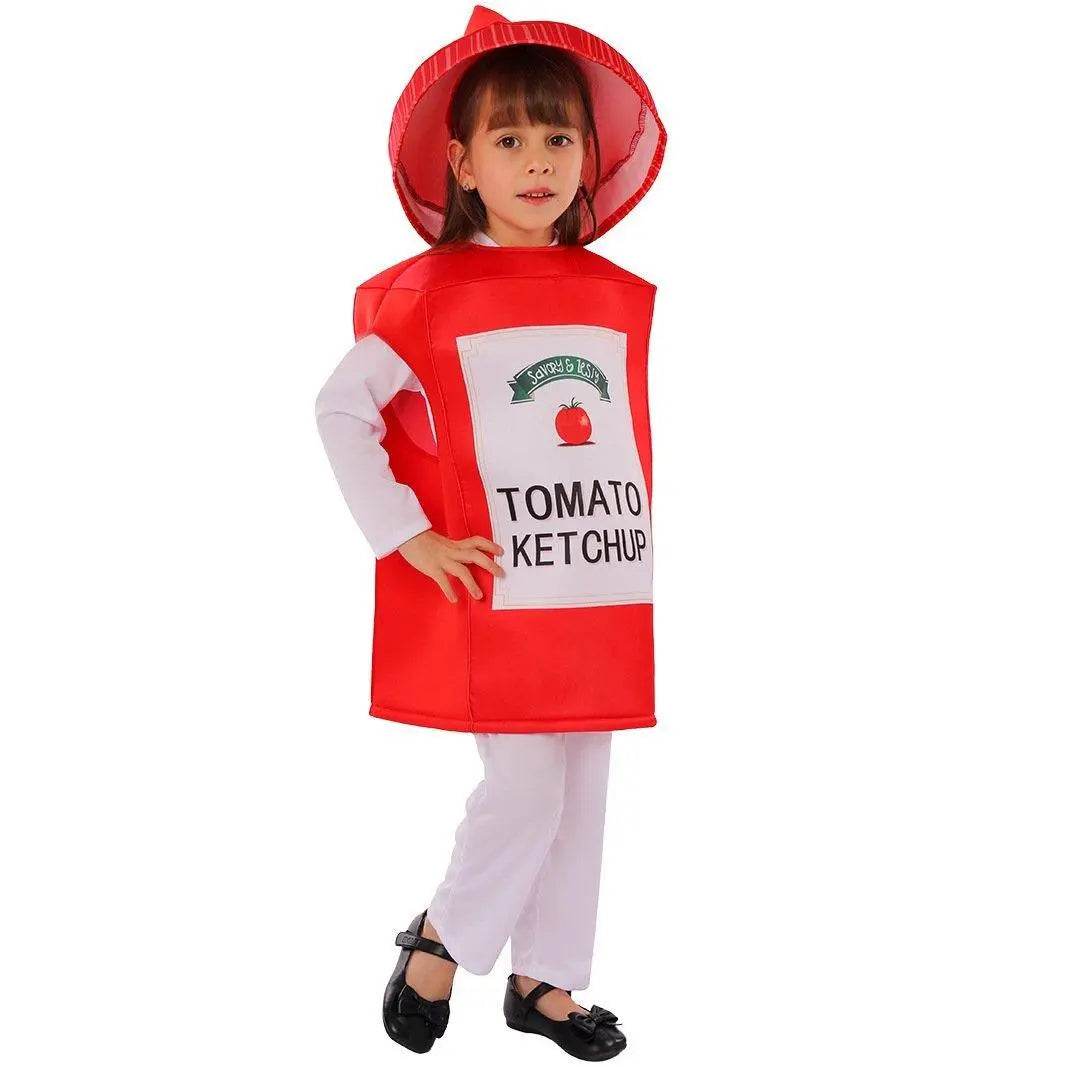 Ketchup Kids Funny Stage Performance Cosplay Costumes Halloween - Ecosfun