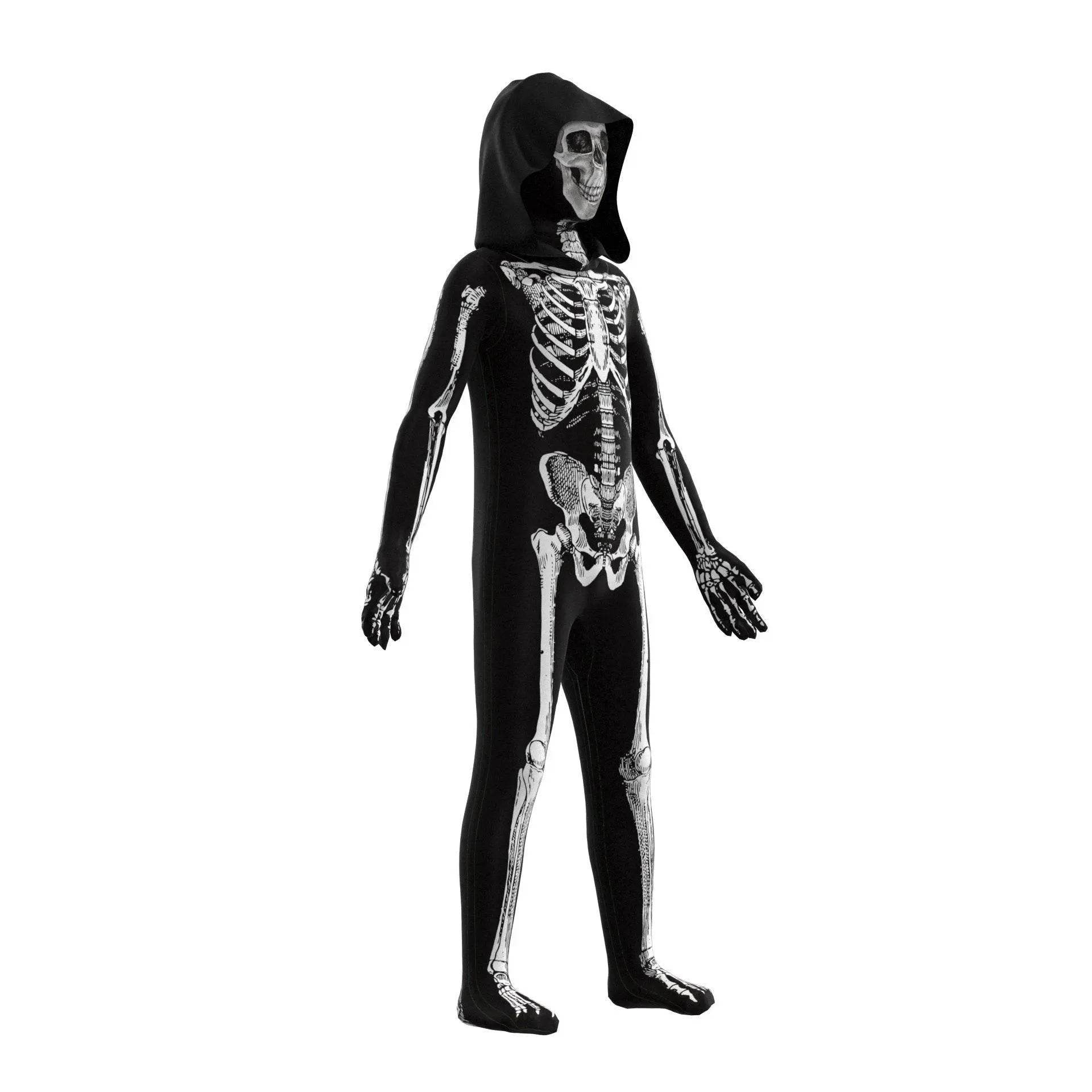 Kids Horror Skull Zentai Jumpsuit Costumes Halloween Carnival Cosplay - Ecosfun