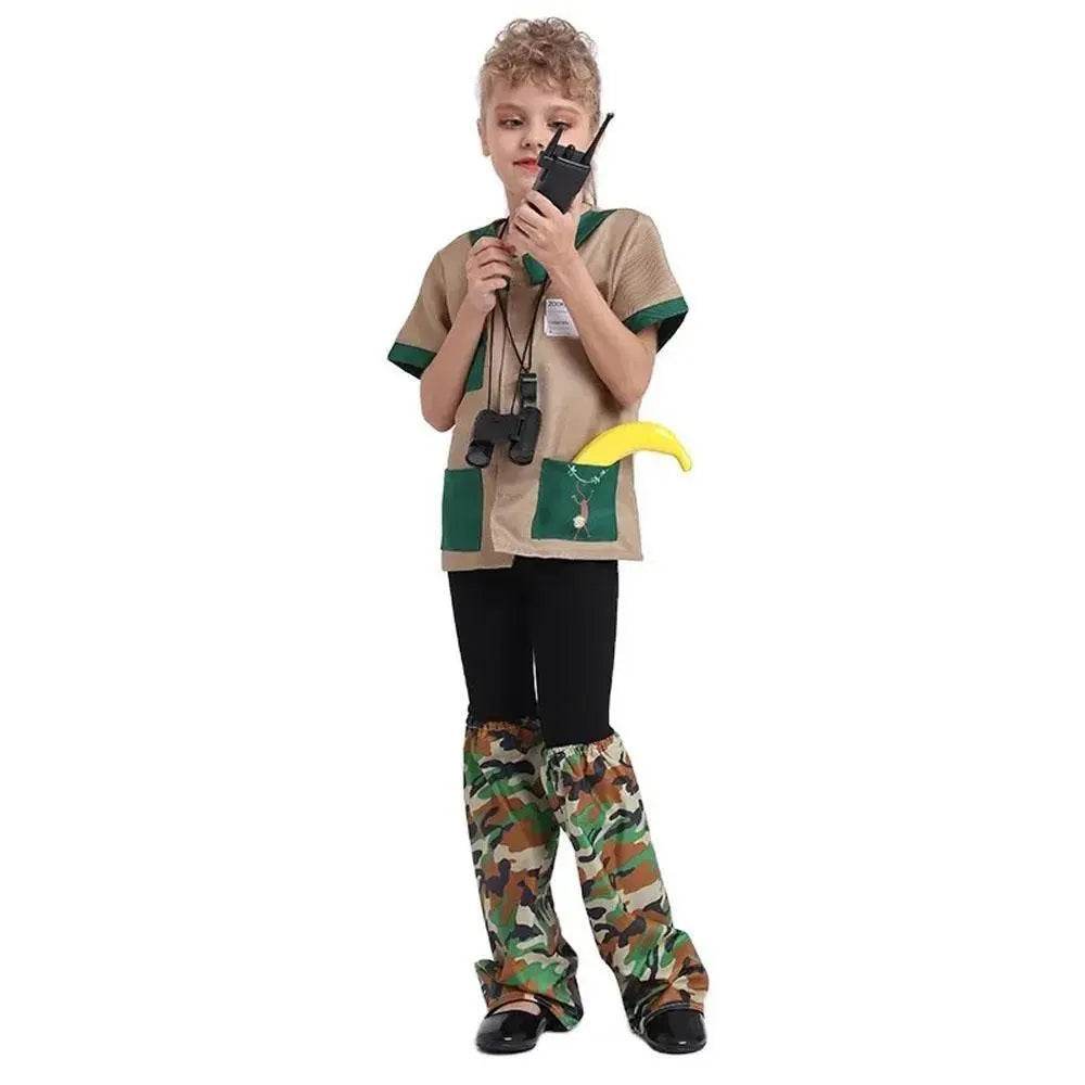 Kids Zookeeper Animal Keeper Adventure Costume Perfect for Children's Day School Parties and Stage Performances - Pajamasbuy