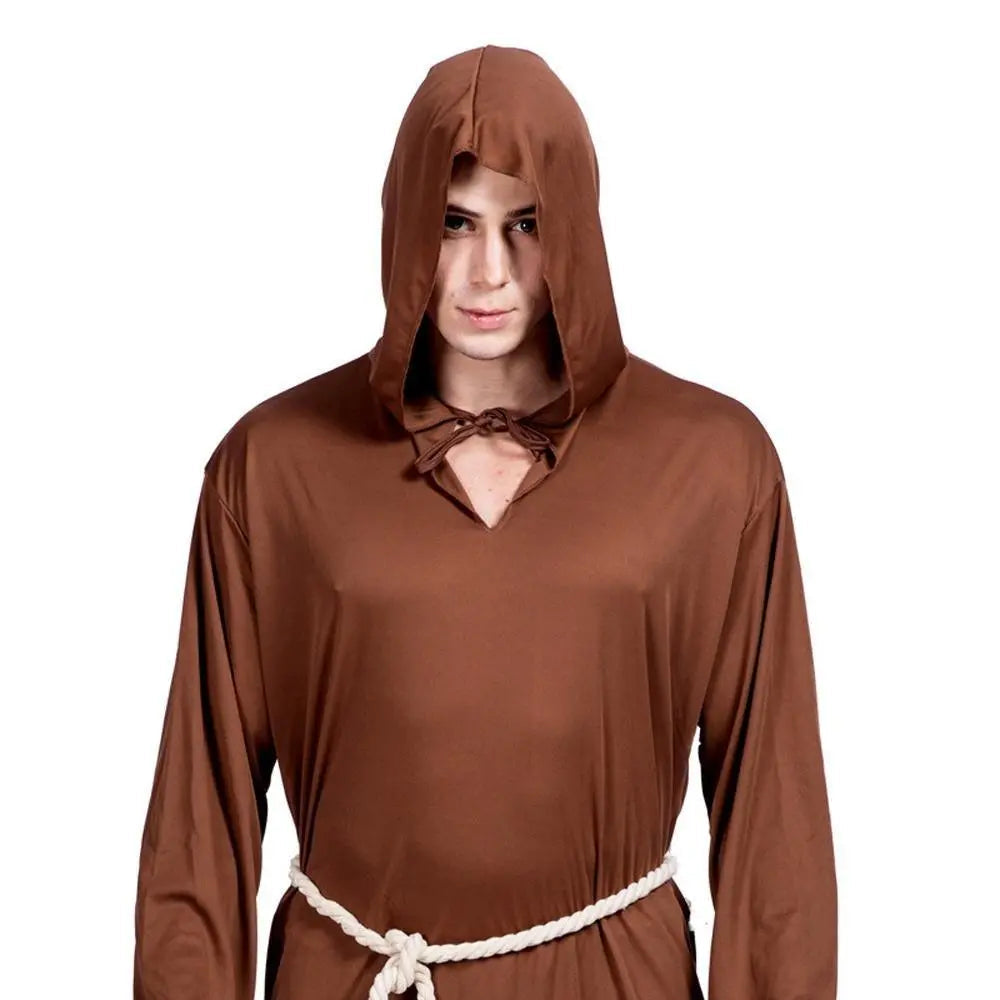 Medieval Monk Robe Priest Robe Halloween Cosplay Stage props show costume - Pajamasbuy