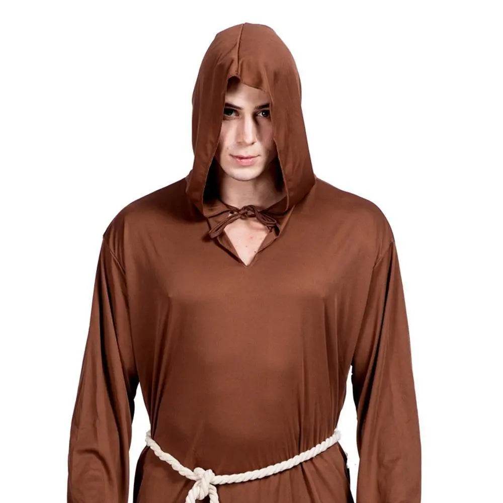 Medieval Monk Robe Priest Robe Halloween Cosplay Stage props show costume - Ecosfun