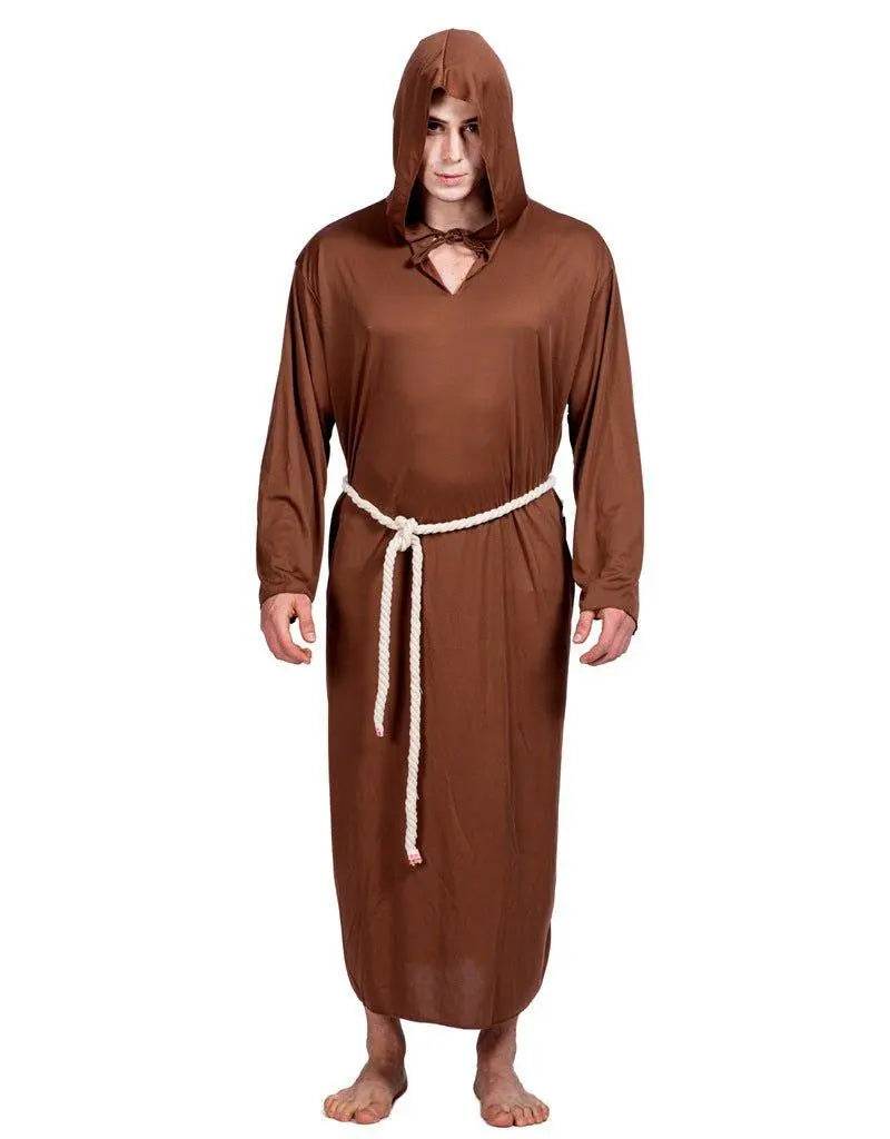 Medieval Monk Robe Priest Robe Halloween Cosplay Stage props show costume - Ecosfun