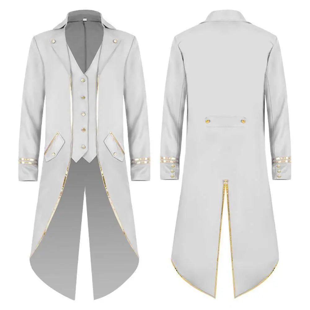Medieval Steampunk Tailcoat Halloween Costumes Vampire Gothic Jackets Vintage Coat for Men - Pajamasbuy