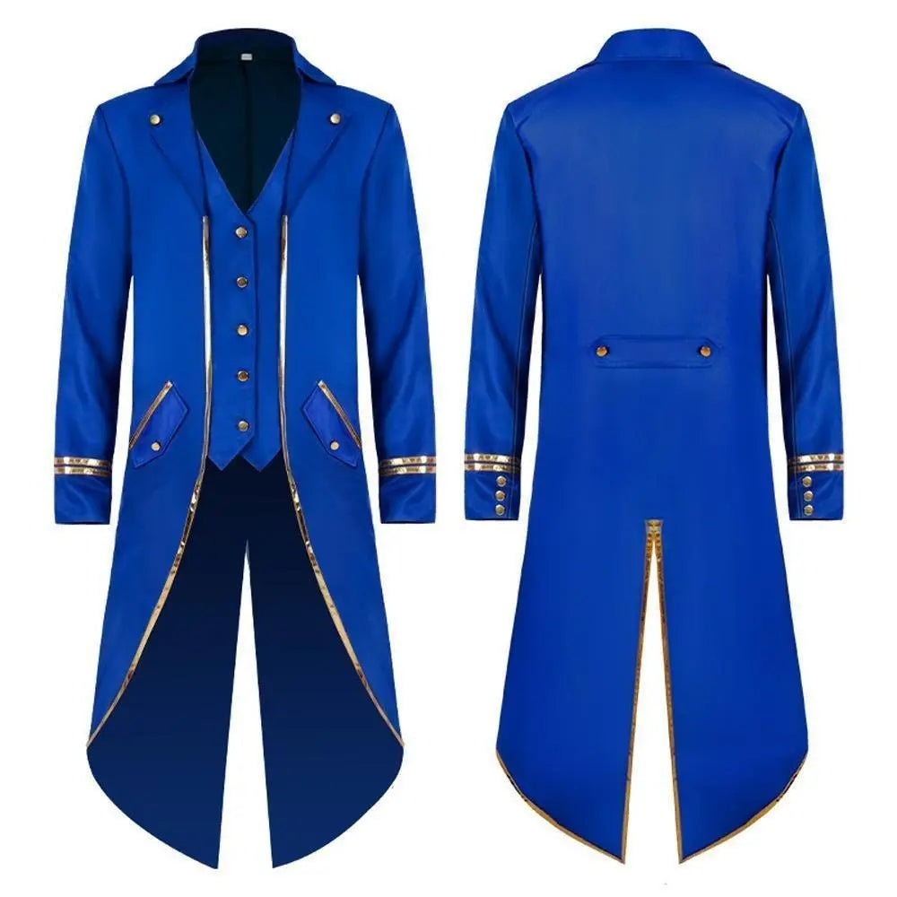 Medieval Steampunk Tailcoat Halloween Costumes Vampire Gothic Jackets Vintage Coat for Men - Pajamasbuy