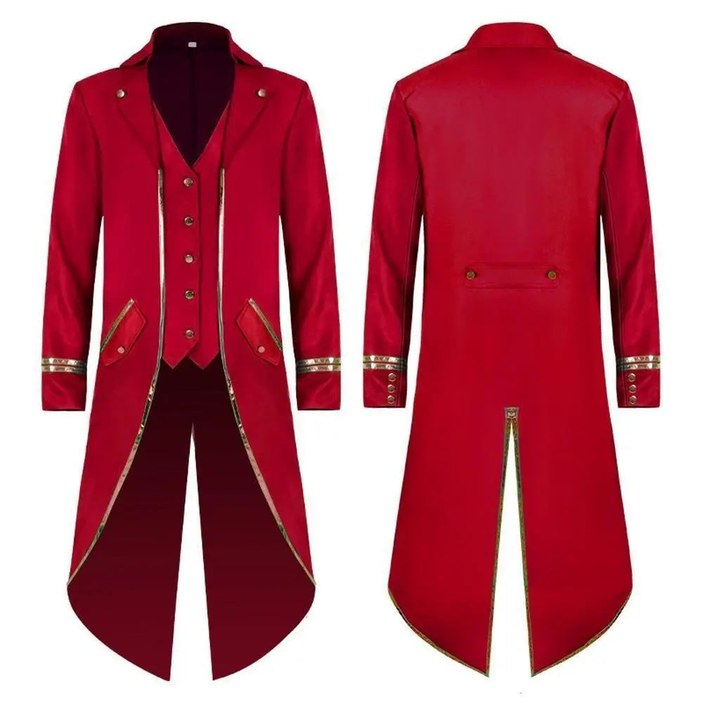 Medieval Steampunk Tailcoat Halloween Costumes Vampire Gothic Jackets Vintage Coat for Men - Pajamasbuy