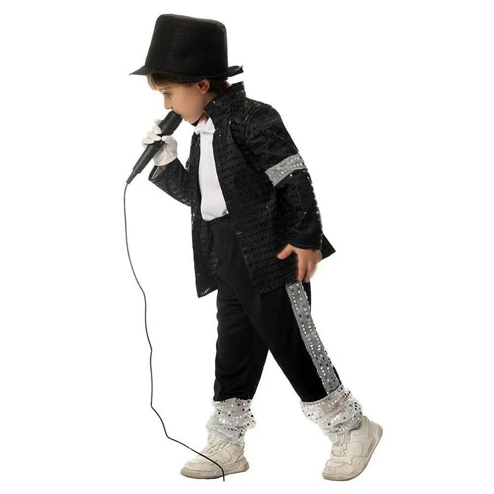 Michael Jackson Kids Performance Costume Tap Dance MJ Imitation Outfit - Ecosfun