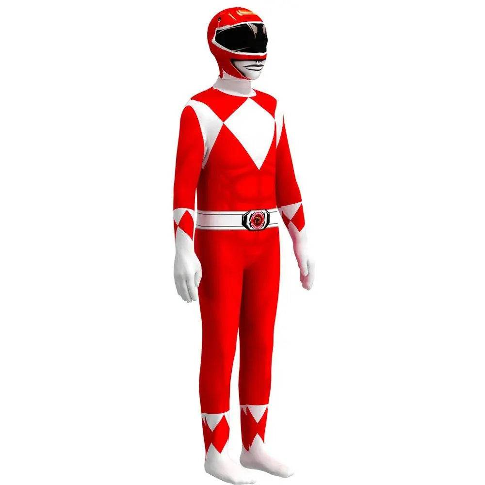 Mighty Morphin Power Rangers Costume Kids Superhero Bodysuit Halloween jumpsuits onesies - Ecosfun