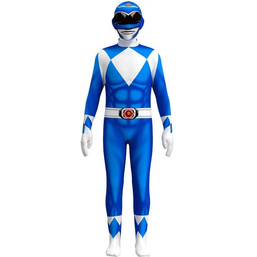 Mighty Morphin Power Rangers Costume Kids Superhero Bodysuit Halloween jumpsuits onesies - Ecosfun