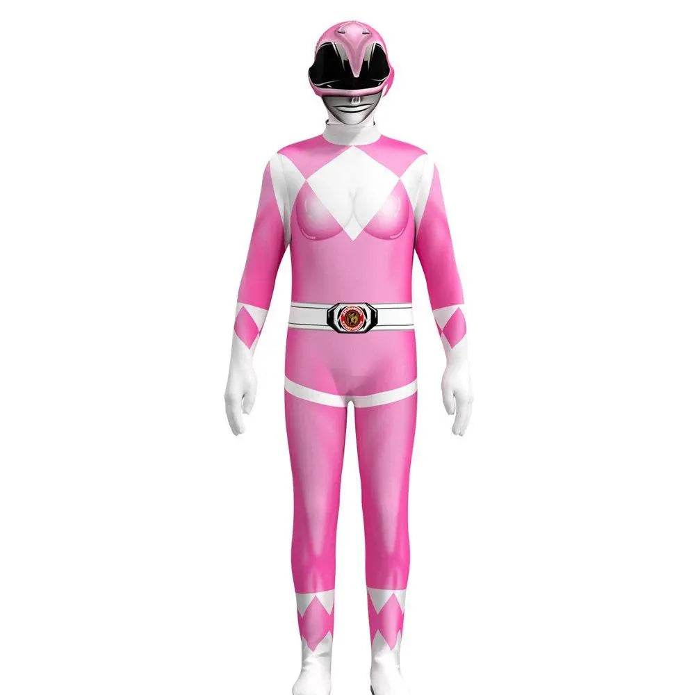 Mighty Morphin Power Rangers Costume Kids Superhero Bodysuit Halloween jumpsuits onesies - Ecosfun