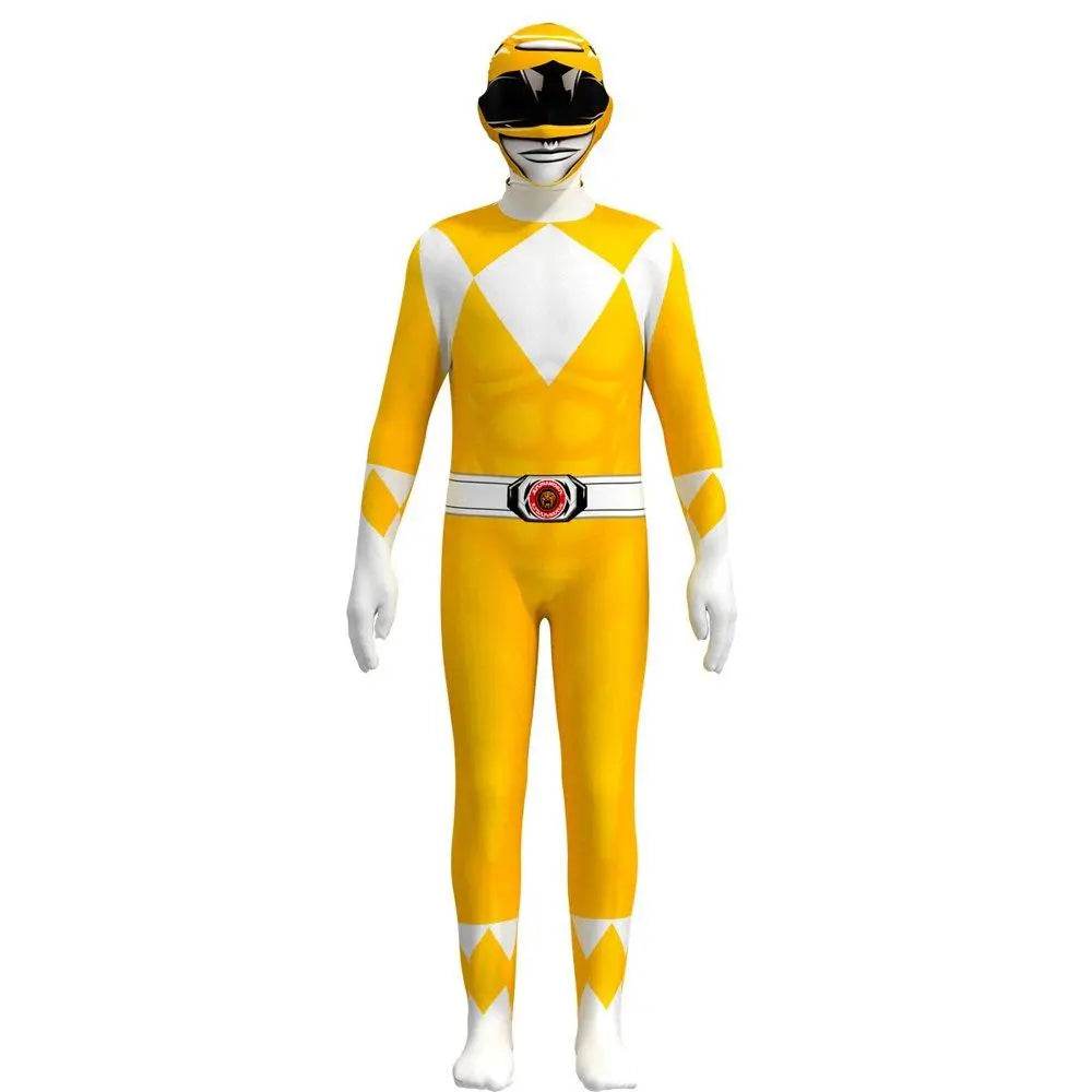 Mighty Morphin Power Rangers Costume Kids Superhero Bodysuit Halloween jumpsuits onesies - Ecosfun