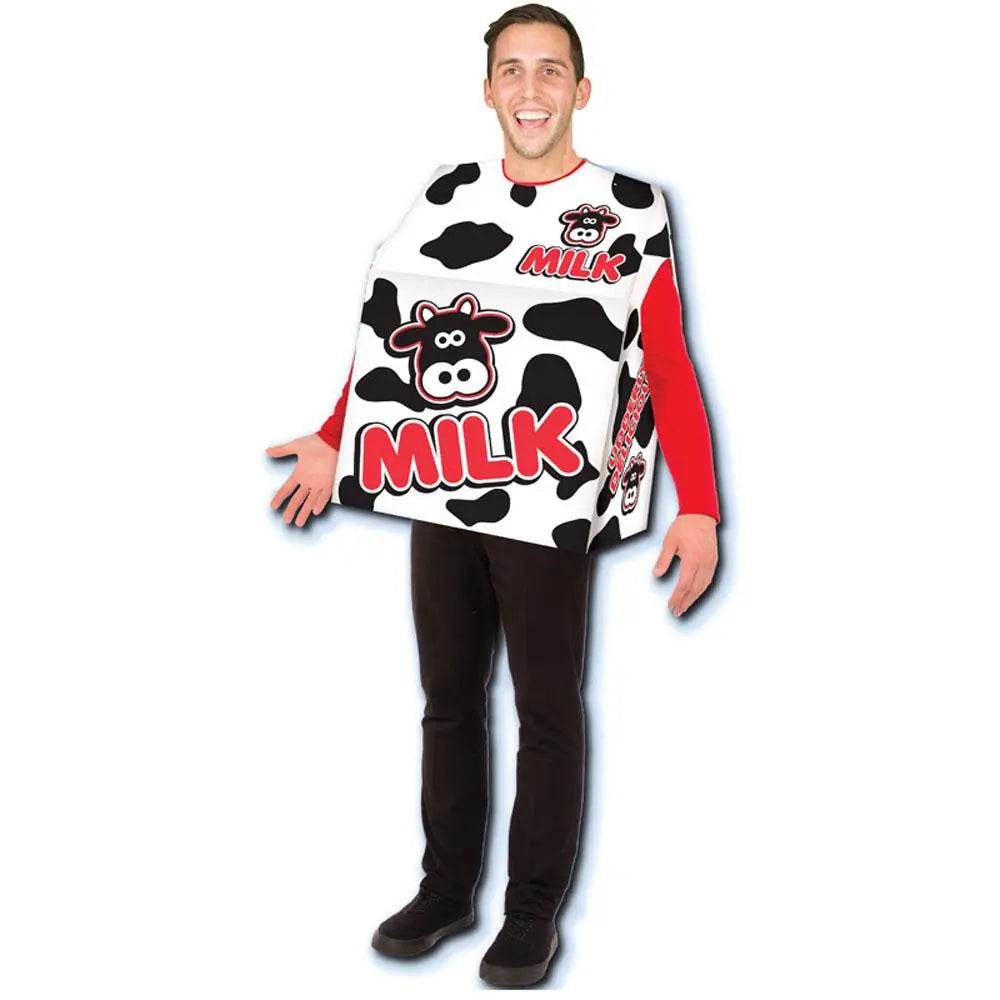 Milk Box Cosplay Costume Food Role-playing Parent-child Outfit Halloween Dress For Kids Adult - Ecosfun