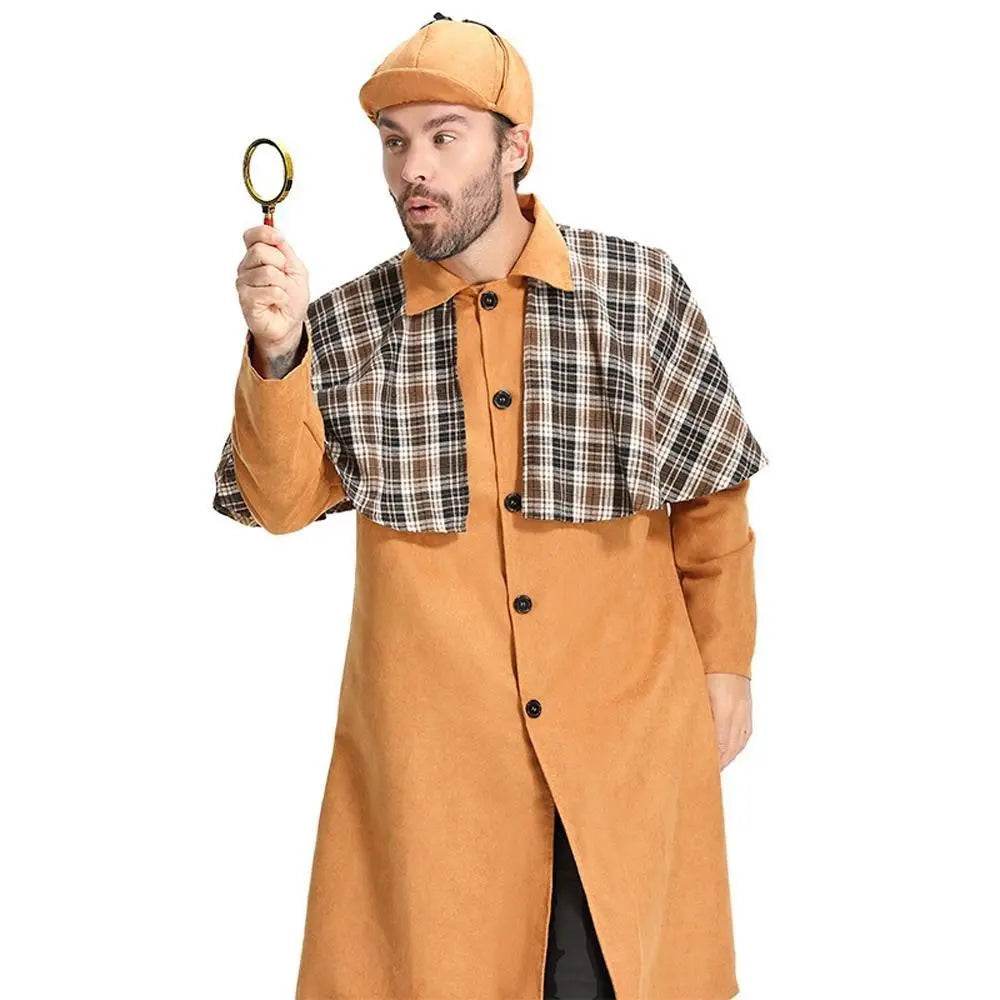Mystery Game Role Playing Men Detective Adult Cosplay Costume Outfits Carnival Suit - Ecosfun