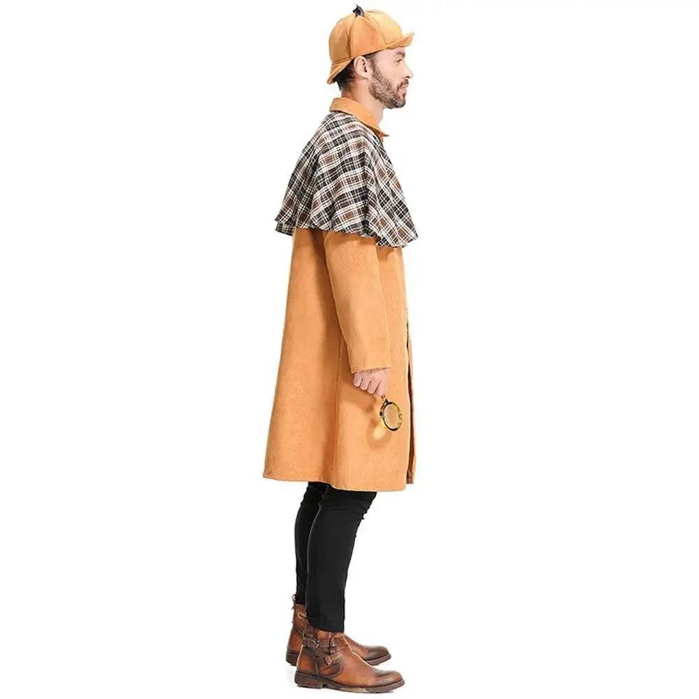 Mystery Game Role Playing Men Detective Adult Cosplay Costume Outfits Carnival Suit - Ecosfun