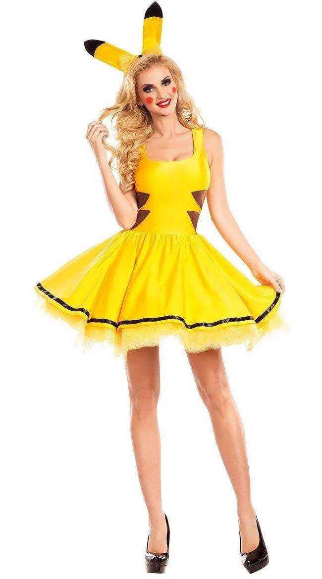 Pikachu animal costume Halloween party cosplay dress - Ecosfun