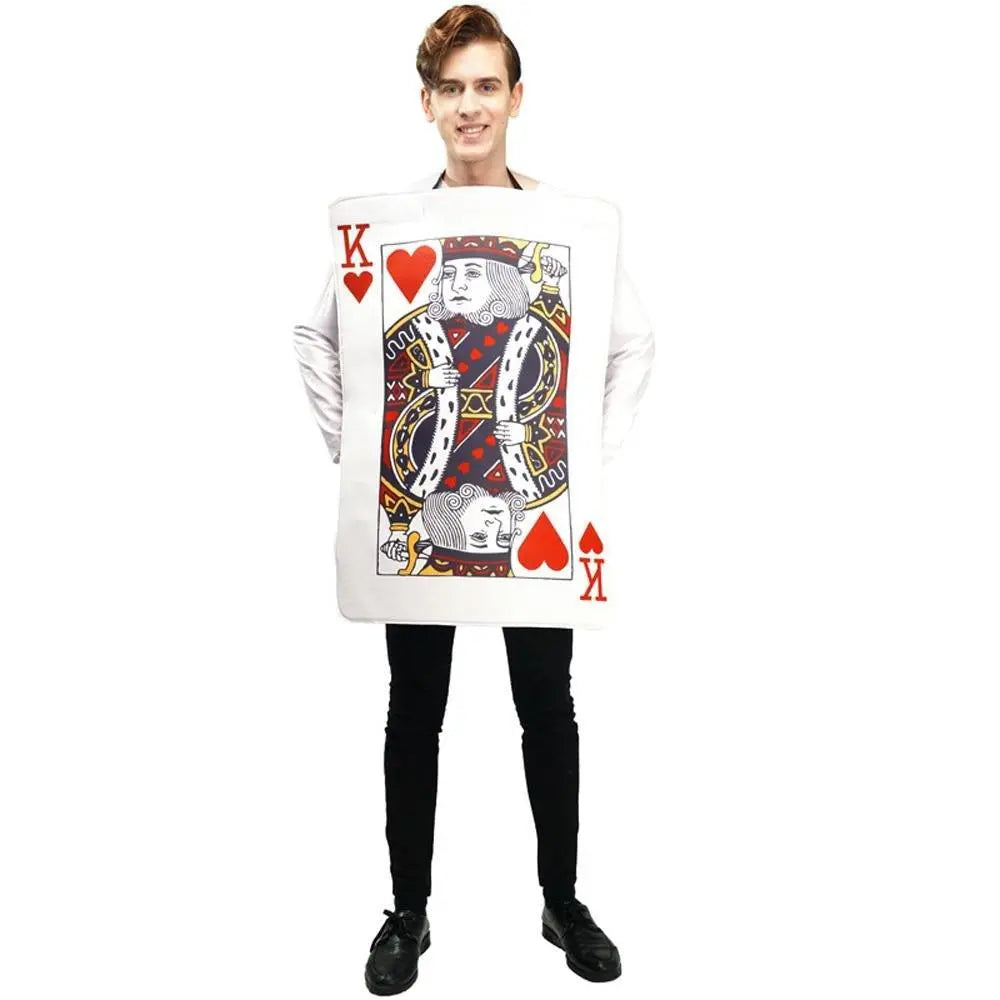Poker Couples Funny Queen Clubs King of Hearts Cosplay Costume Halloween Carnival Suit - Pajamasbuy