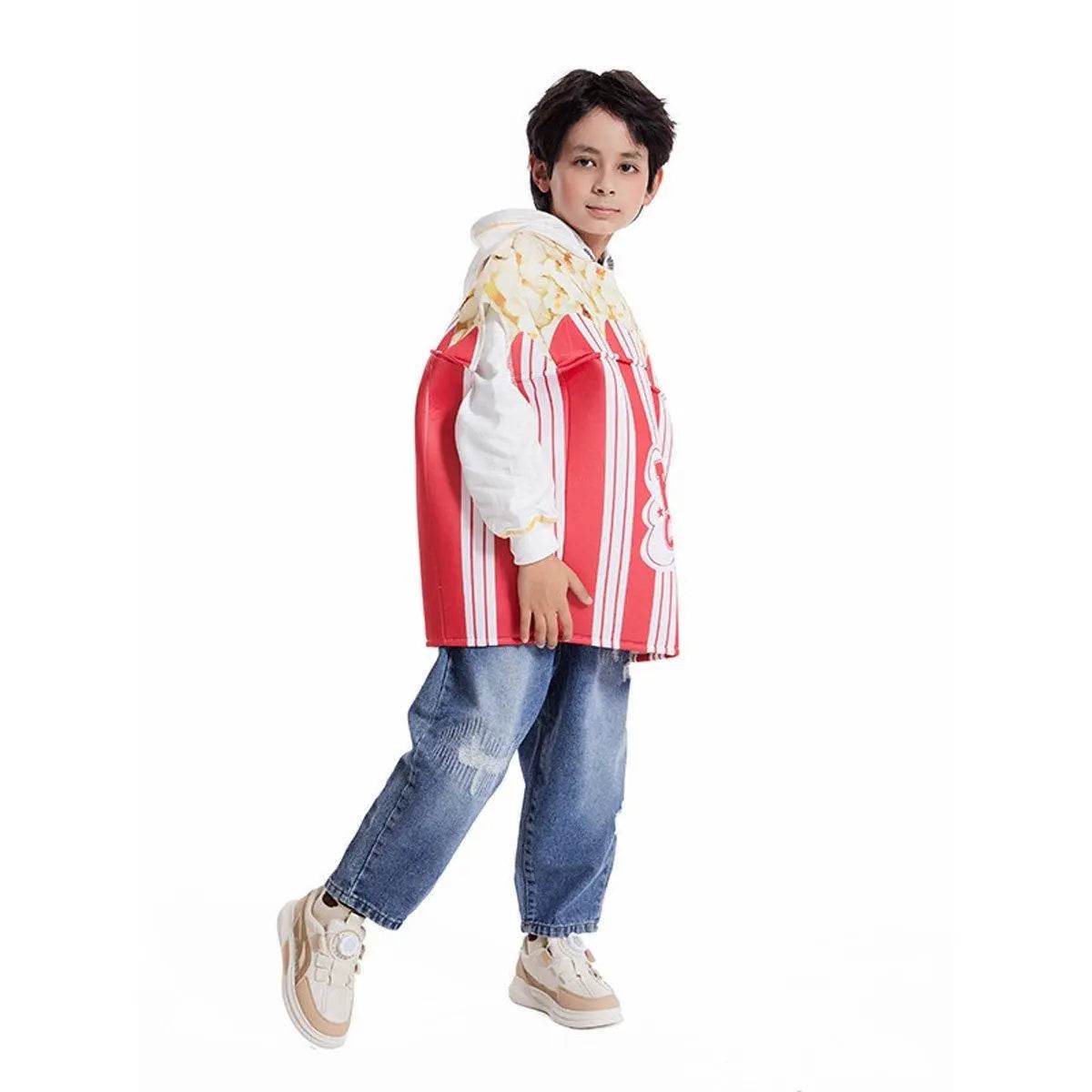 Popcorn Holiday Party Outfits Halloween Carnival Suit Cosplay Costume For Kids - Ecosfun
