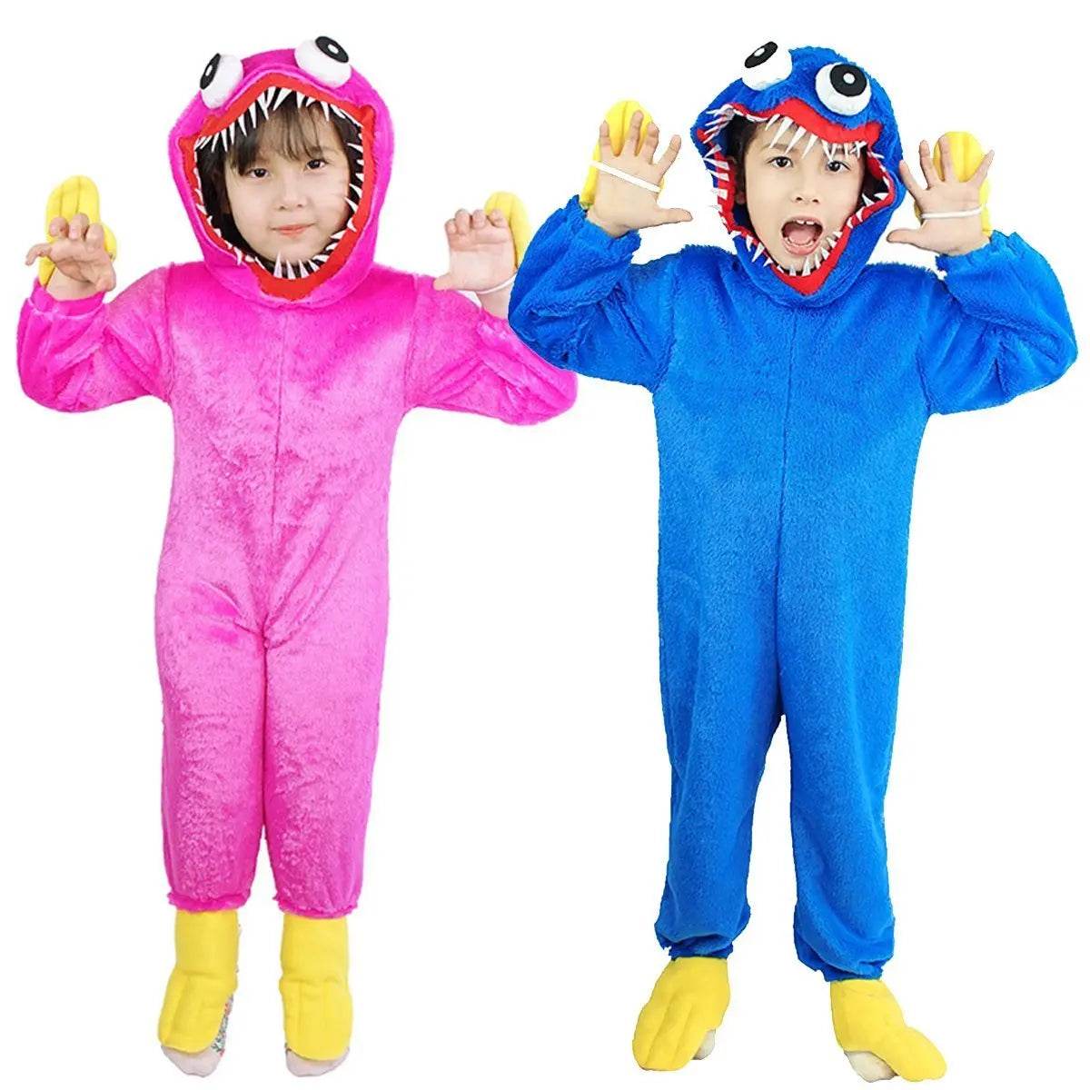 Poppy Playtime Huggy Wuggys Plush Costume Kids Halloween Cartoon Cosplay Jumpsuit - Ecosfun