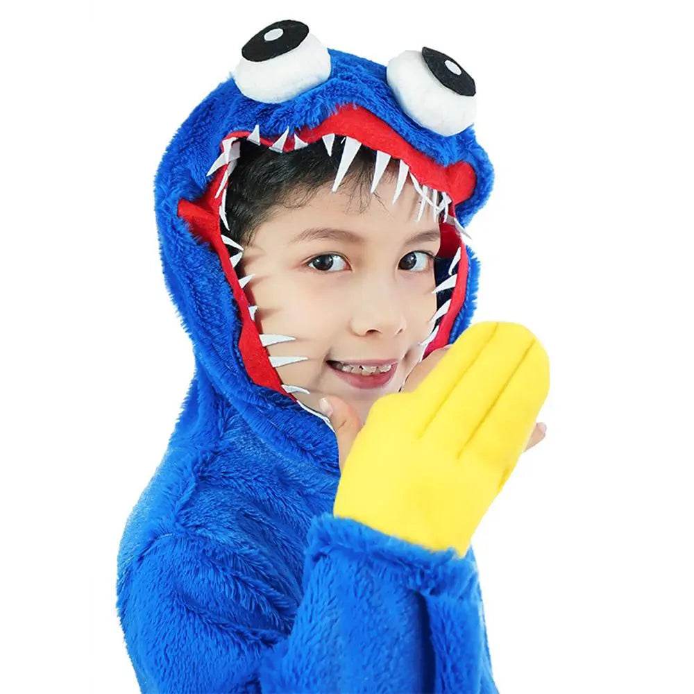 Poppy Playtime Huggy Wuggys Plush Costume Kids Halloween Cartoon Cosplay Jumpsuit - Ecosfun