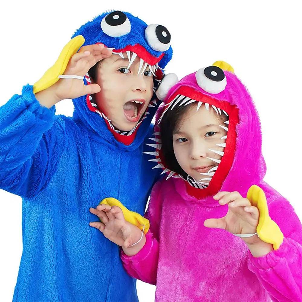 Poppy Playtime Huggy Wuggys Plush Costume Kids Halloween Cartoon Cosplay Jumpsuit - Ecosfun