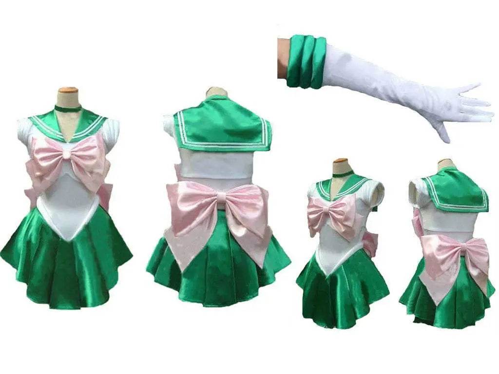 Sailor Moon Venus Uranus Cosplay Costume Dress Uniform With Gloves Halloween - Ecosfun