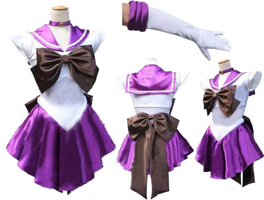 Sailor Moon Venus Uranus Cosplay Costume Dress Uniform With Gloves Halloween - Ecosfun
