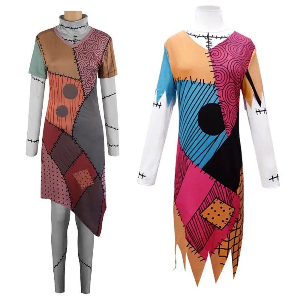 Sally Jack Skellington Finkelstein Costume Dress The Nightmare Before Christmas Halloween - Ecosfun