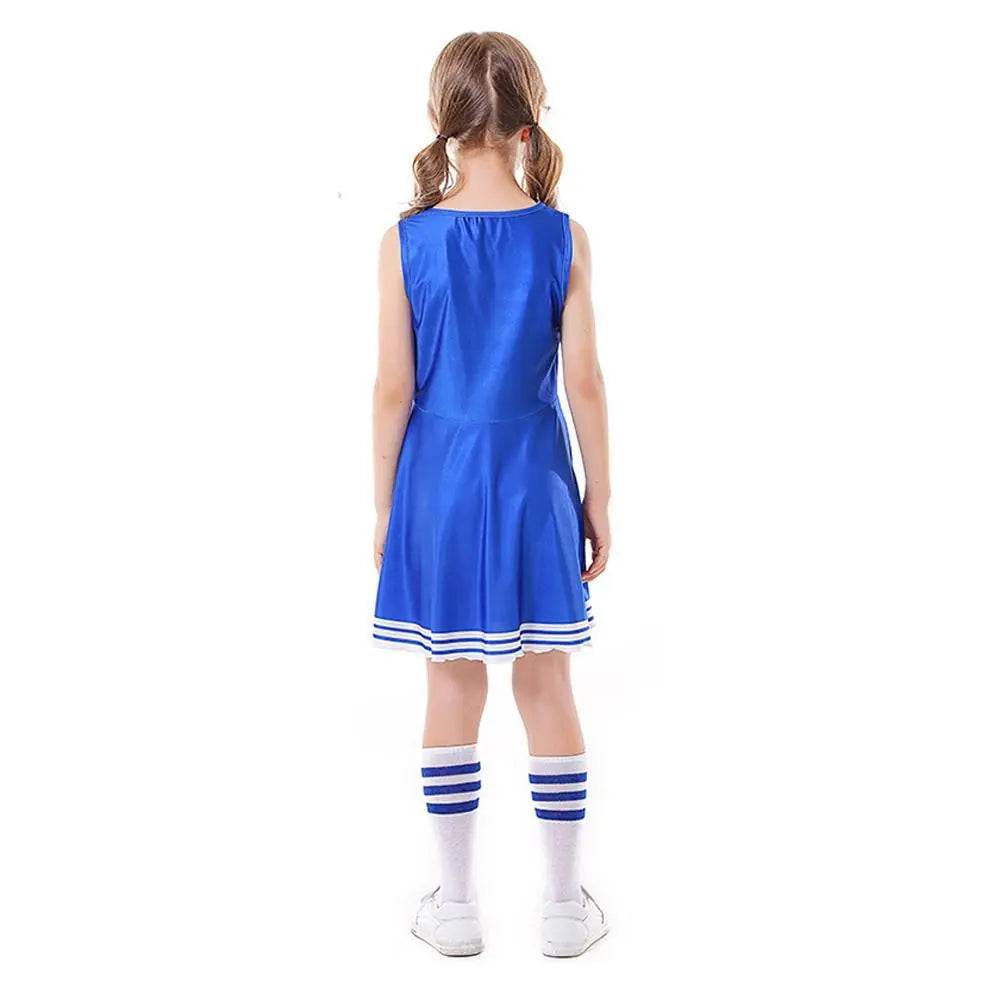 School Cheerleading Uniform Costume Cheerleader Party Dress Halloween Outfit Dress Up For Girls - Ecosfun