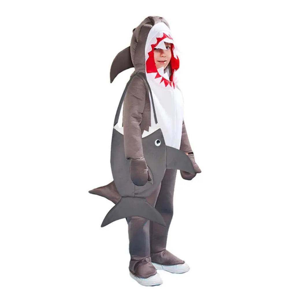 Sea Life Shark Child Jumpsuit Costume Party kids Cosplay Halloween - Ecosfun