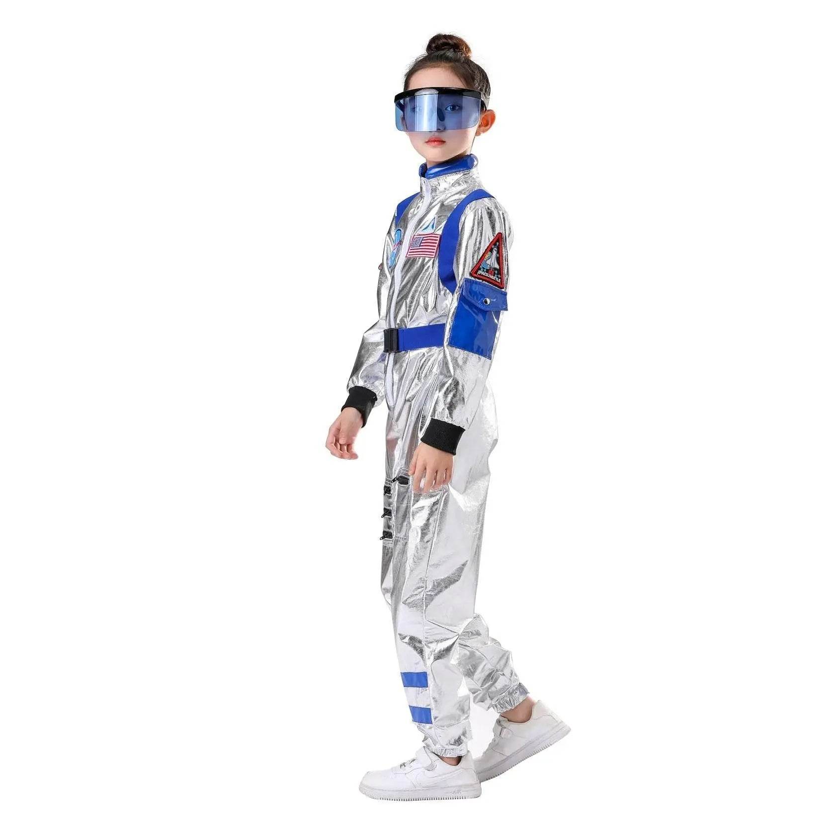 Space Suit Astronaut Couples Costume Carnival Halloween For Kids Girls Boys - Ecosfun