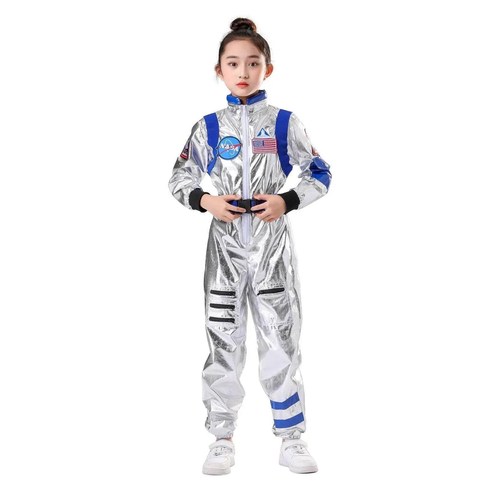 Space Suit Astronaut Couples Costume Carnival Halloween For Kids Girls Boys - Ecosfun