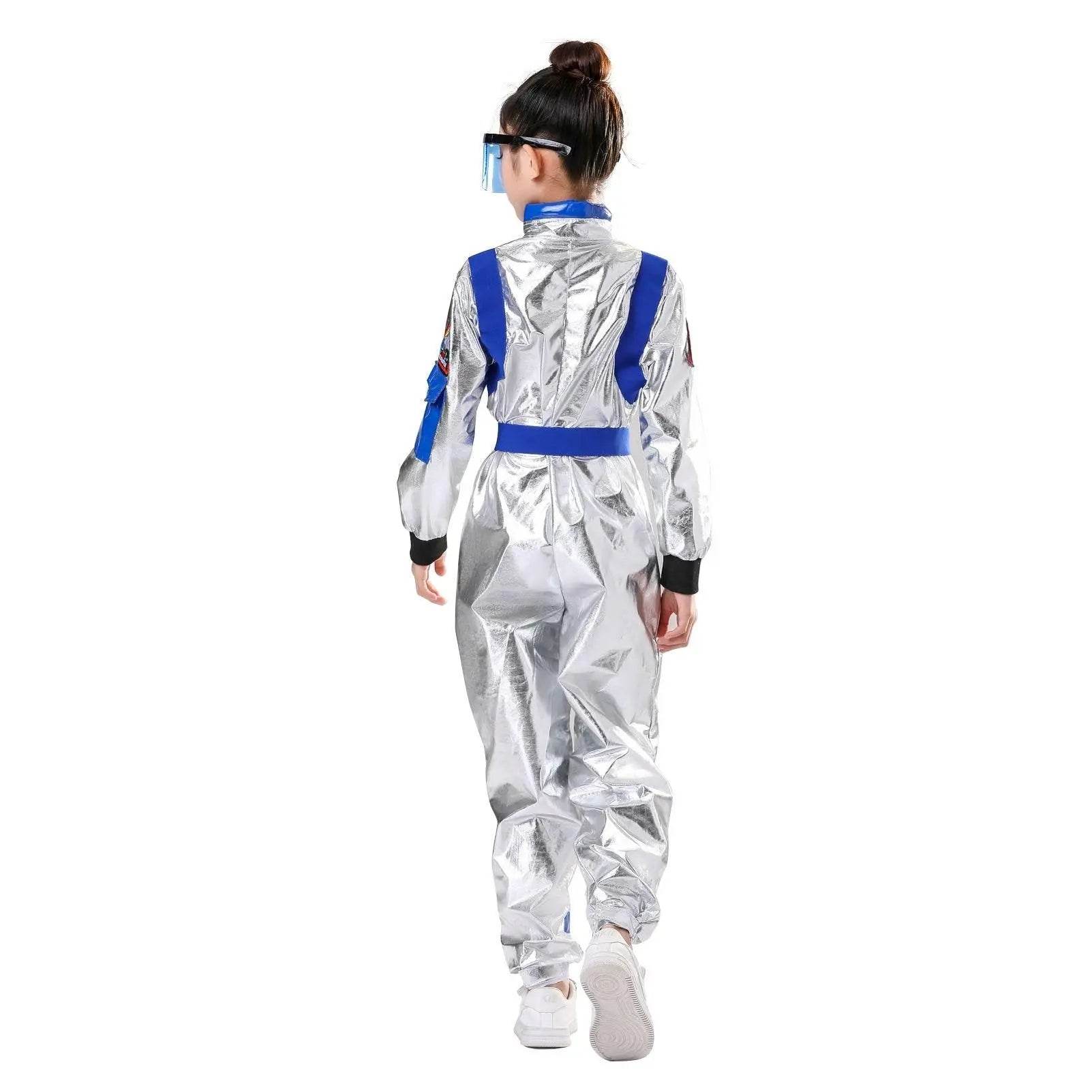 Space Suit Astronaut Couples Costume Carnival Halloween For Kids Girls Boys - Ecosfun