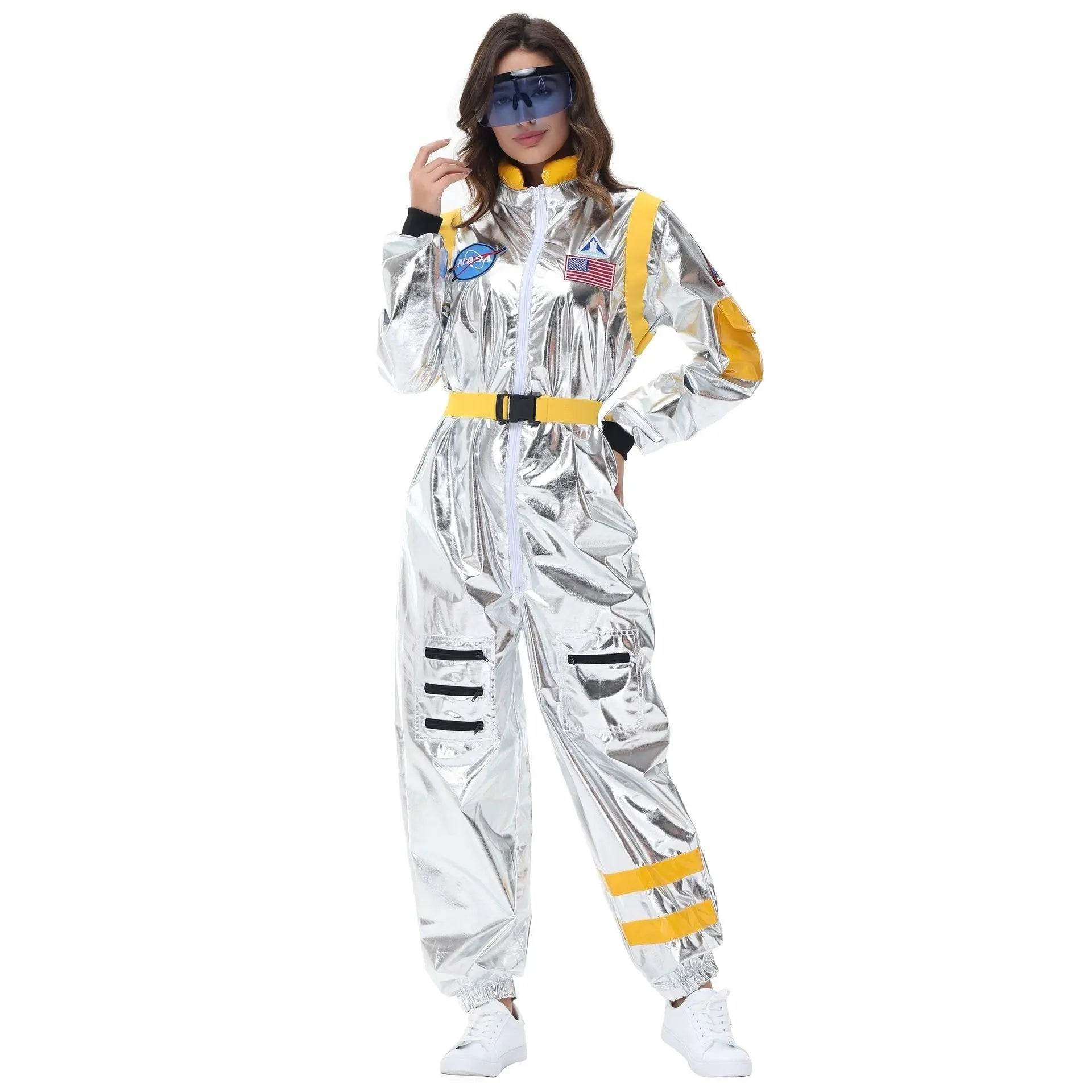 Space Suit Astronaut Couples Costume Carnival Halloween For Women Men - Ecosfun