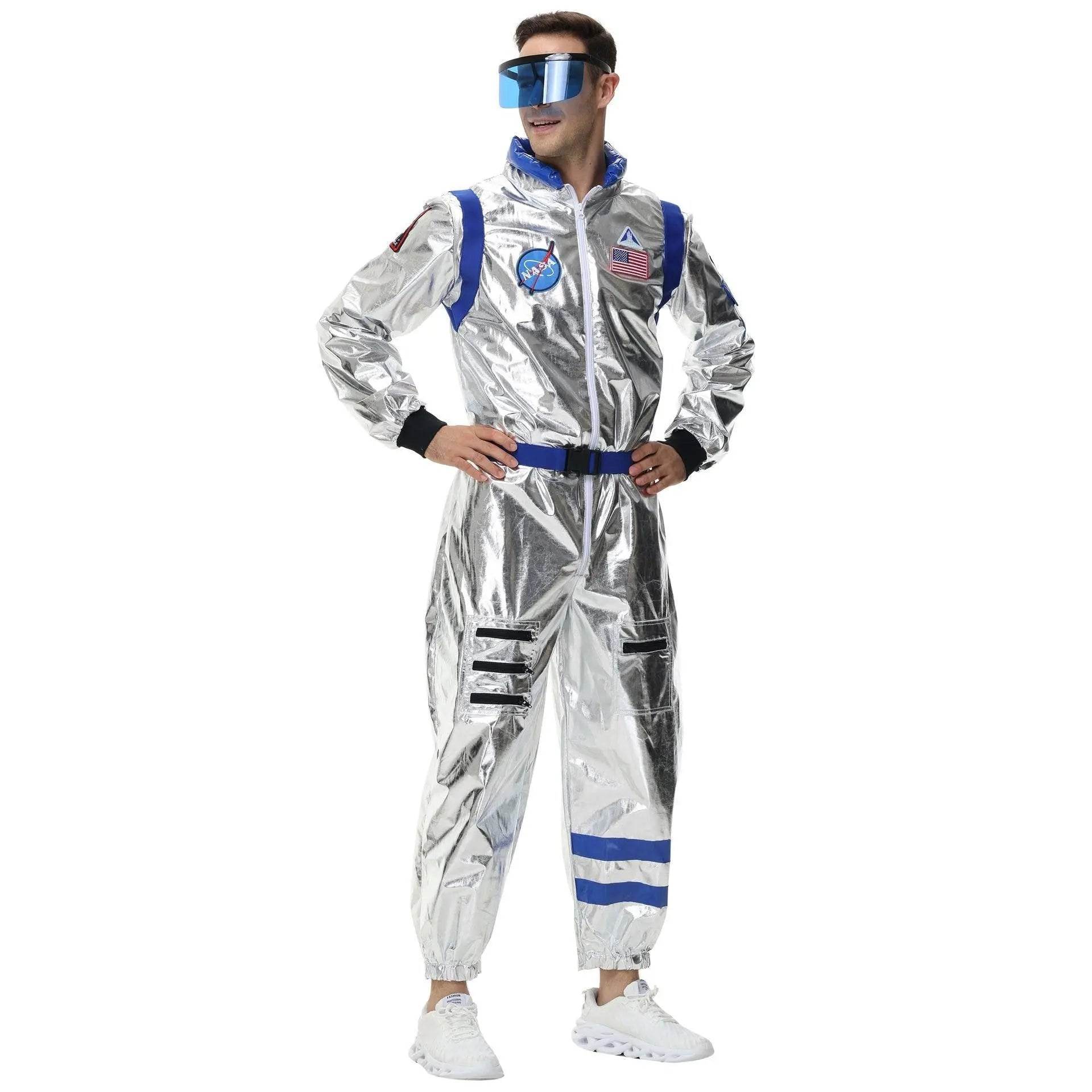 Space Suit Astronaut Couples Costume Carnival Halloween For Women Men - Ecosfun