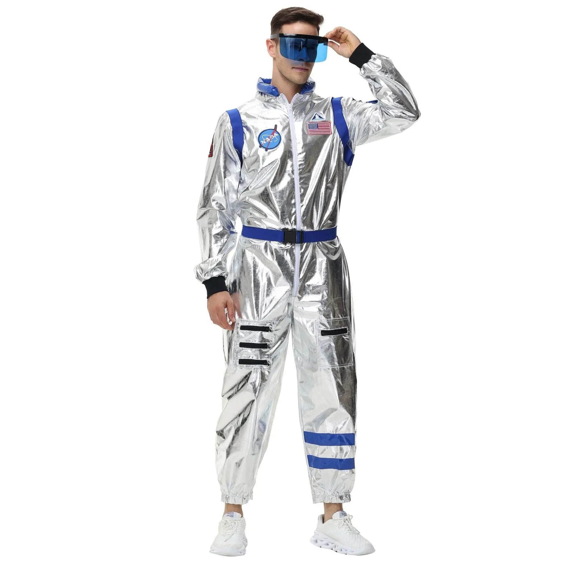 Space Suit Astronaut Couples Costume Carnival Halloween For Women Men - Ecosfun