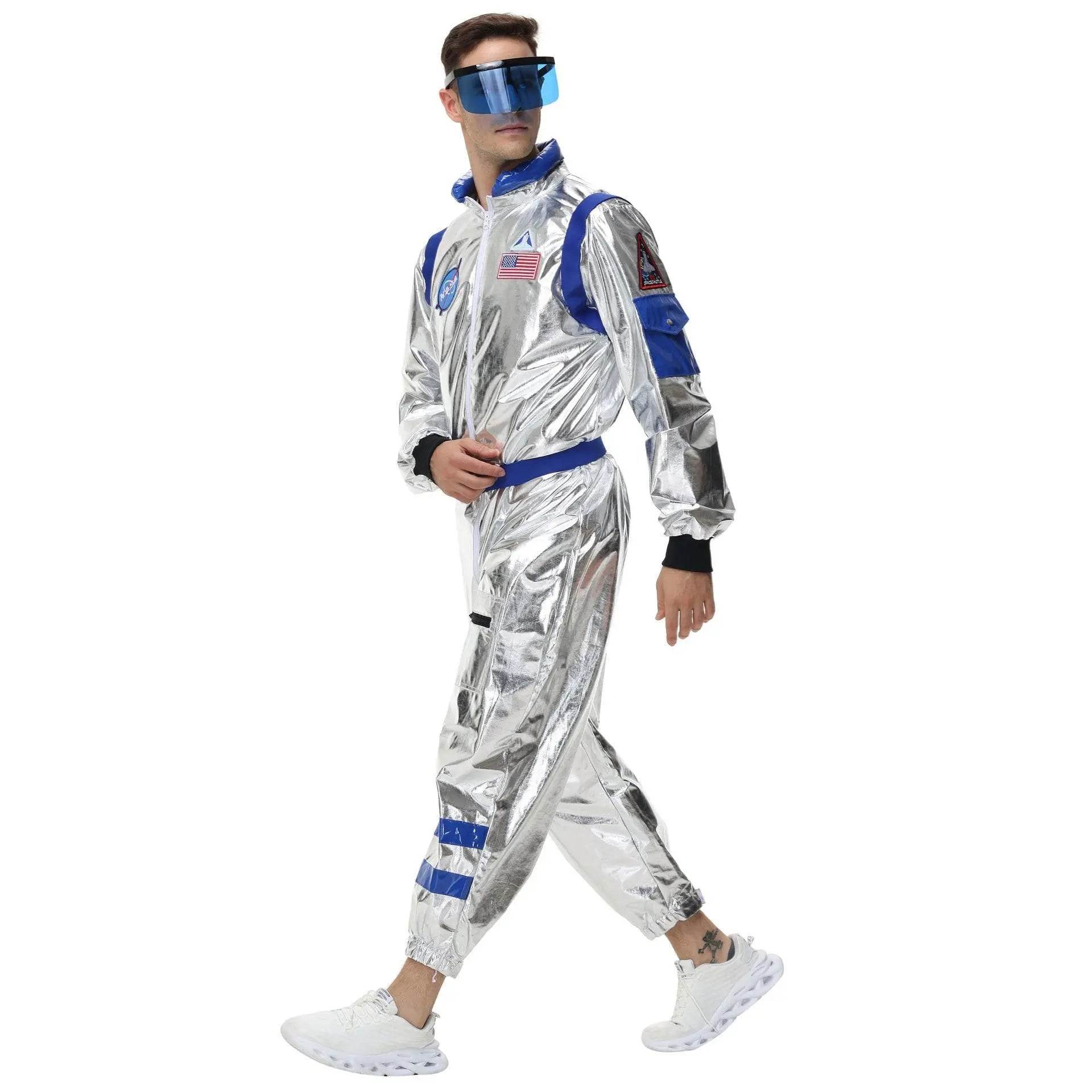Space Suit Astronaut Couples Costume Carnival Halloween For Women Men - Ecosfun